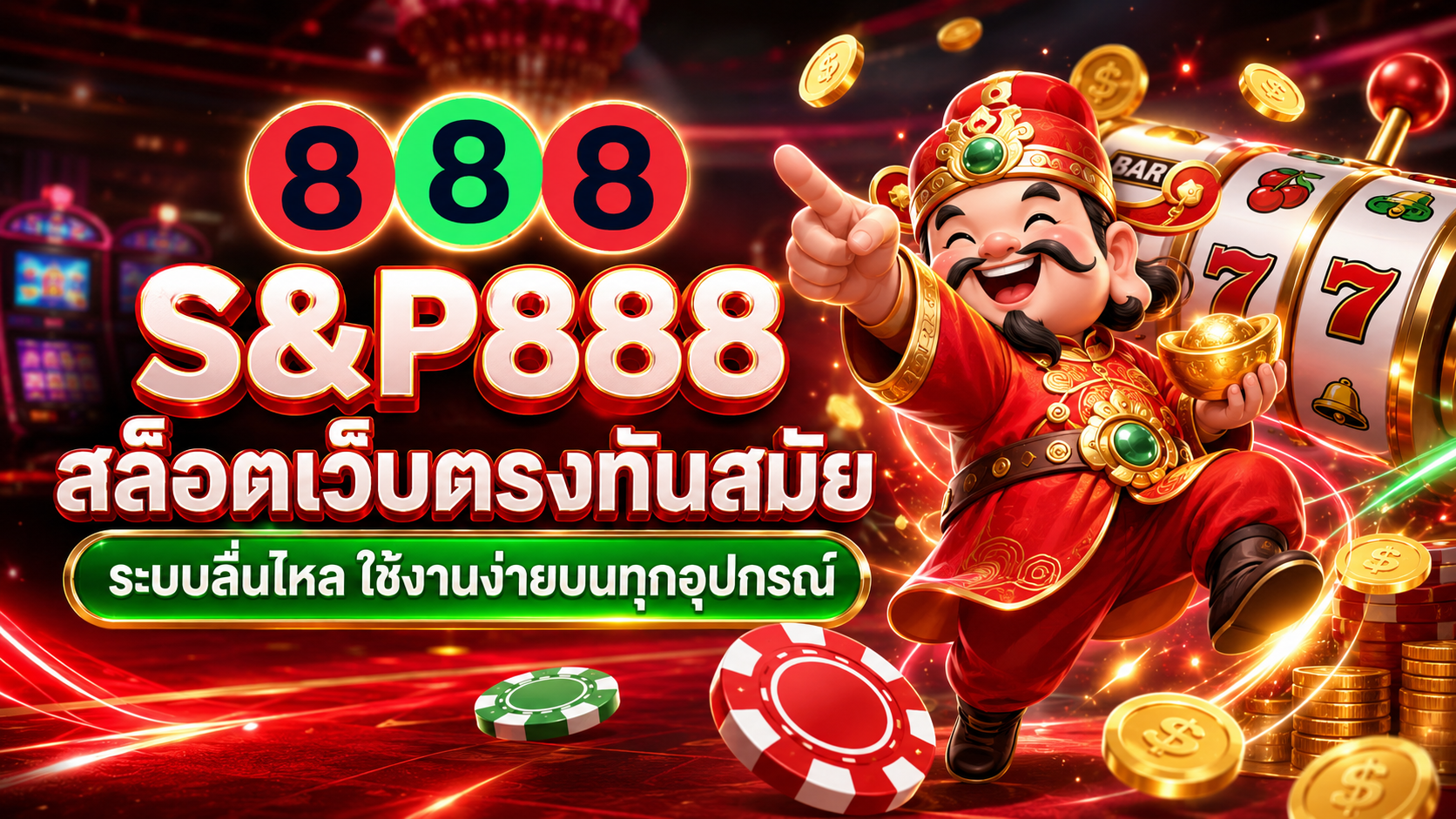 S&P888 สล็อตเว็บตรงทันสมัย ระบบลื่นไหล ใช้งานง่ายบนทุกอุปกรณ์​