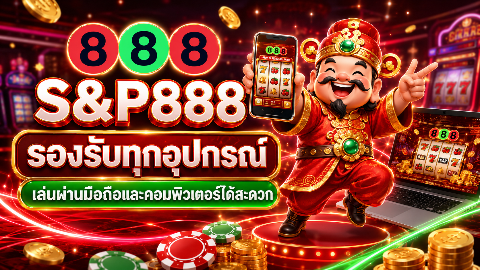 S&P888 รองรับทุกอุปกรณ์ เล่นผ่านมือถือและคอมพิวเตอร์ได้สะดวก​