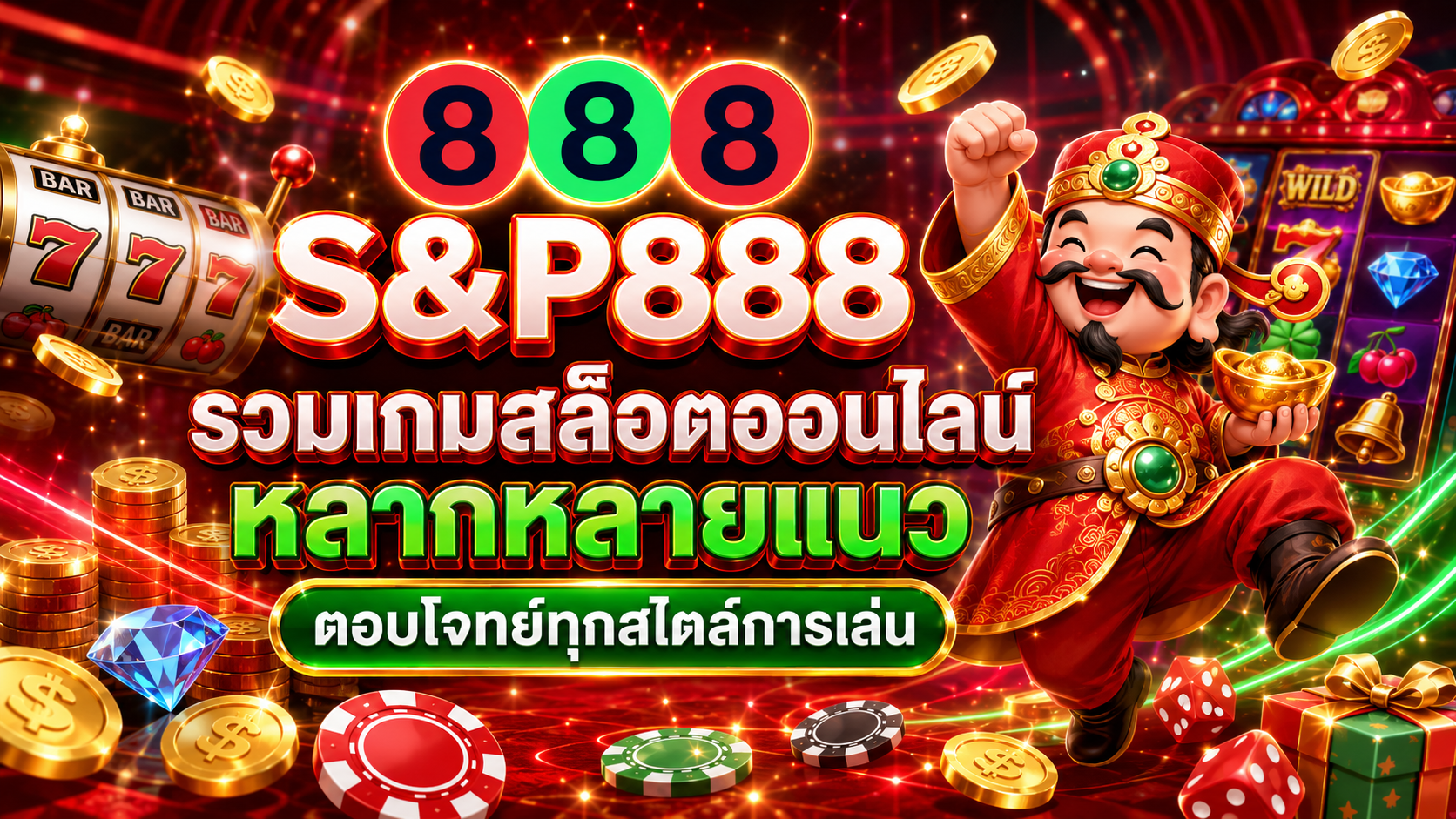 S&P888 รวมเกมสล็อตออนไลน์หลากหลายแนว ตอบโจทย์ทุกสไตล์การเล่น​