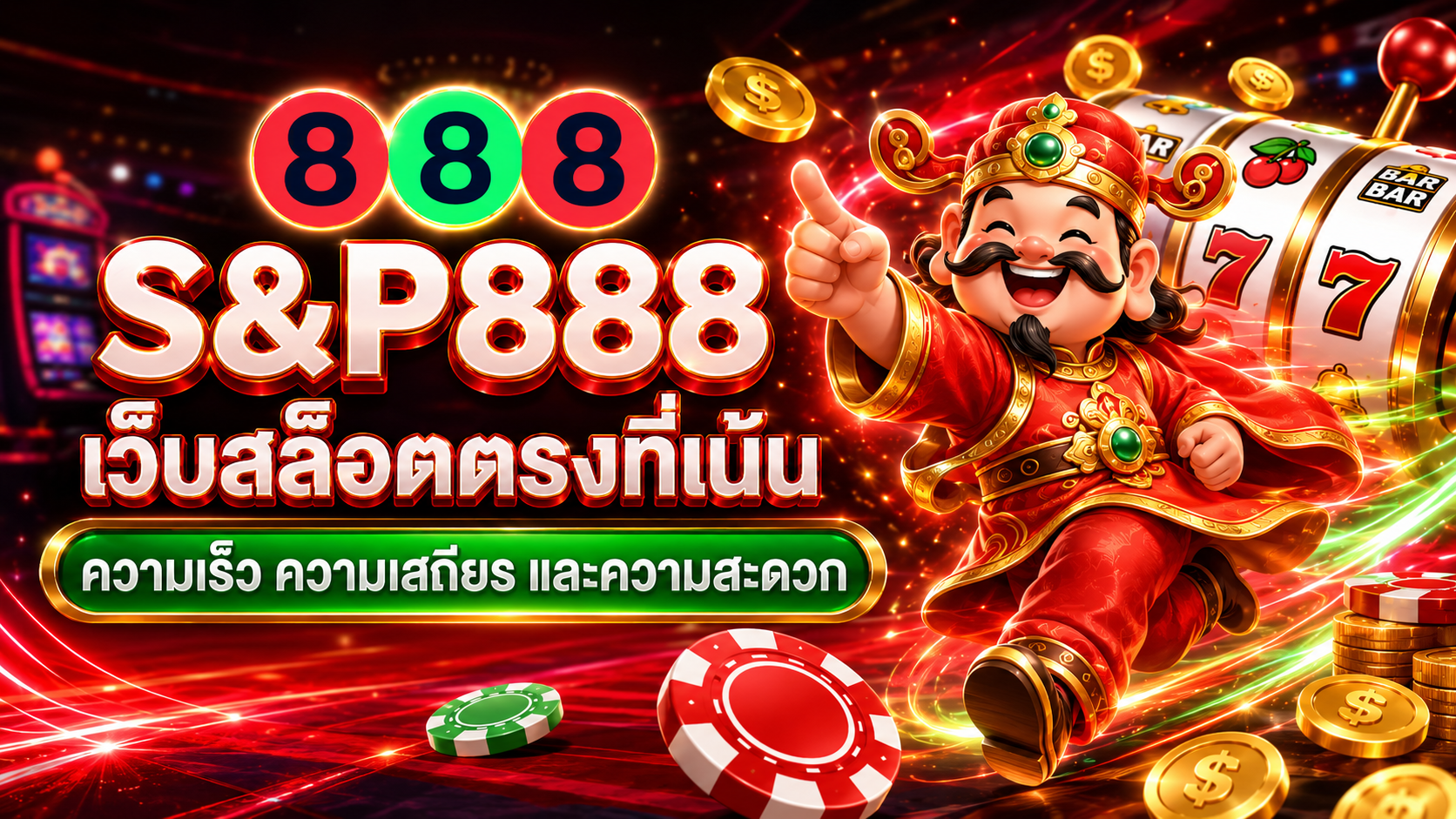 S&P888 เว็บสล็อตตรงที่เน้นความเร็ว ความเสถียร และความสะดวก​